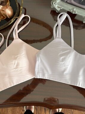 Lululemon Seamless Light Pink and Lavender Sports Bra Duo